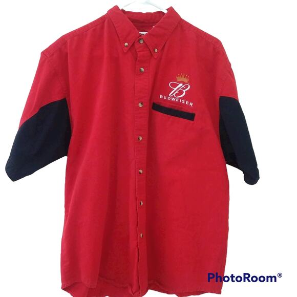 VTG Budweiser Racing Dale Earnhardt Jr. Button Down Shirt Winner's Circle Sz XL - Picture 1 of 3